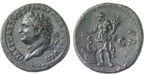 titus roman coin as